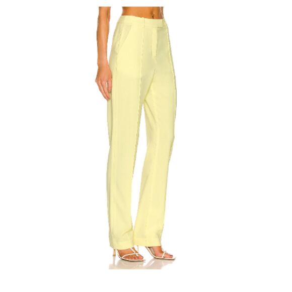 NWT* Jonathan Simkhai Azul Tailored Pants in Chamomile - Women's 12 - Picture 2 of 9
